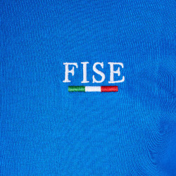 Camiseta de hombre Equestro x FISE de corte slim de manga corta Azul de Savoie Camiseta de hombre Equestro x FISE de corte slim de manga corta Azul de Savoie