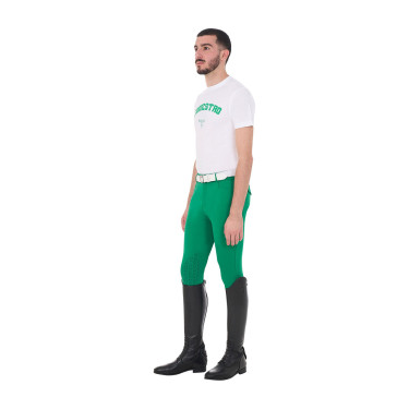 Camiseta de hombre Equestro Horse Club de algodón de manga corta Blanco