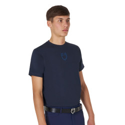 Camiseta de hombre Equestro básica con logo tono sobre tono de manga corta Marino Azul marino Camiseta de hombre Equestro básica con logo tono sobre tono de manga corta Marino Azul marino