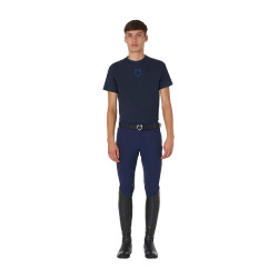 Camiseta de hombre Equestro básica con logo tono sobre tono de manga corta Marino Azul marino Camiseta de hombre Equestro básica con logo tono sobre tono de manga corta Marino Azul marino