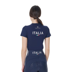 Camiseta ecuestre mujer Equestro x FISE slim manga corta