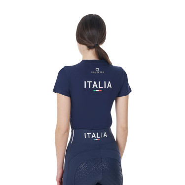 Camiseta ecuestre mujer Equestro x FISE slim manga corta