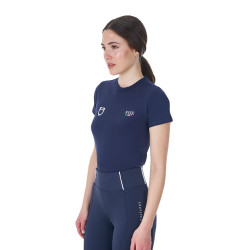 Camiseta ecuestre mujer Equestro x FISE slim manga corta