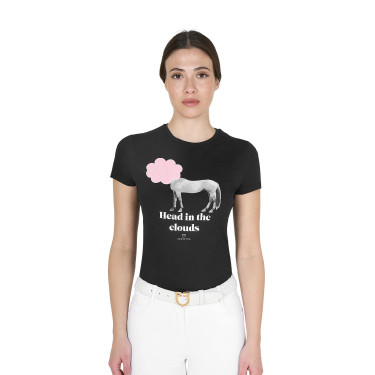 Camiseta ecuestre mujer Equestro algodón manga corta Camiseta ecuestre mujer Equestro algodón manga corta
