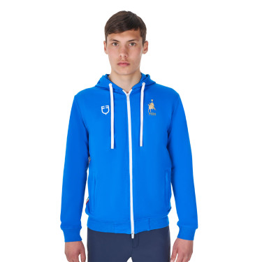 Sudadera polar hombre Equestro x FISE Azul de Savoie