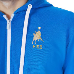 Sudadera polar hombre Equestro x FISE Azul de Savoie