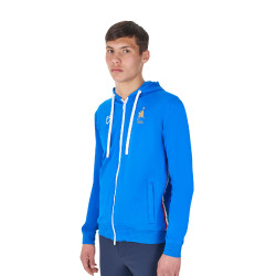 Sudadera polar hombre Equestro x FISE Azul de Savoie