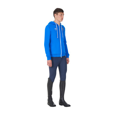Sudadera polar hombre Equestro x FISE Azul de Savoie