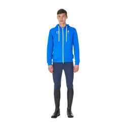 Sudadera polar hombre Equestro x FISE Azul de Savoie