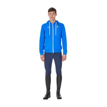 Sudadera polar hombre Equestro x FISE Azul de Savoie