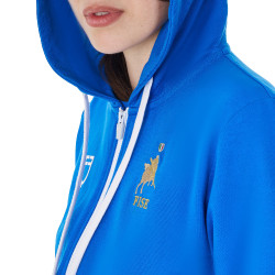 Sudadera polar para mujer Equestro x FISE Azul de Savoie Sudadera polar para mujer Equestro x FISE Azul de Savoie