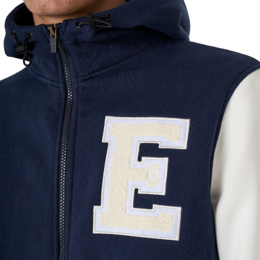 Sudadera equitación hombre Equestro bicolor con cremallera Sudadera equitación hombre Equestro bicolor con cremallera