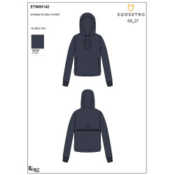 Sudadera de mujer Equestro con cortes Americana marina Azul marino