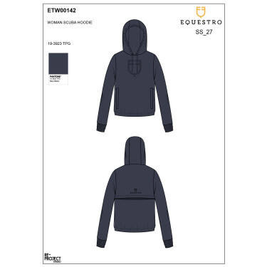 Sudadera de mujer Equestro con cortes Americana marina Azul marino