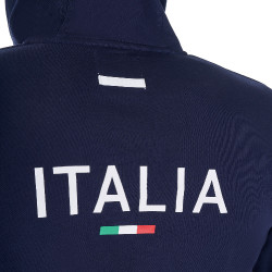 Sudadera con capucha para hombre Equestro x FISE Americana marina Azul marino