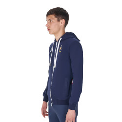 Sudadera con capucha para hombre Equestro x FISE Americana marina Azul marino