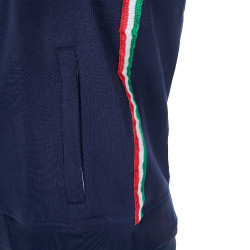 Sudadera con capucha para hombre Equestro x FISE Americana marina Azul marino