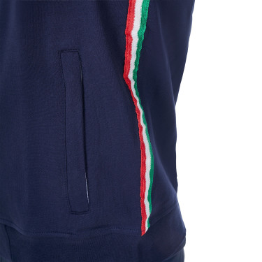 Sudadera con capucha para hombre Equestro x FISE Americana marina Azul marino