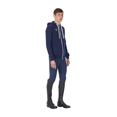 Sudadera con capucha para hombre Equestro x FISE Americana marina Azul marino
