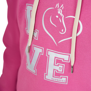 Sudadera con capucha para niña Equestro Winter Love Rosa castillo Sudadera con capucha para niña Equestro Winter Love Rosa castillo