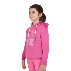 Sudadera con capucha para niña Equestro Winter Love Rosa castillo Sudadera con capucha para niña Equestro Winter Love Rosa castillo