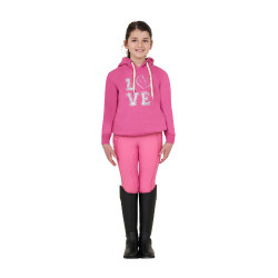 Sudadera con capucha para niña Equestro Winter Love Rosa castillo Sudadera con capucha para niña Equestro Winter Love Rosa castillo