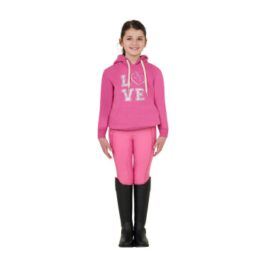 Sudadera con capucha para niña Equestro Winter Love Rosa castillo Sudadera con capucha para niña Equestro Winter Love Rosa castillo