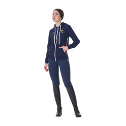 Sudadera ecuestre mujer Equestro x FISE con capucha Sudadera ecuestre mujer Equestro x FISE con capucha