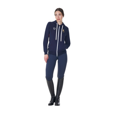 Sudadera ecuestre mujer Equestro x FISE con capucha Sudadera ecuestre mujer Equestro x FISE con capucha