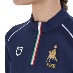 Capa base infantil unisex Equestro x FISE Americana marina Azul marino