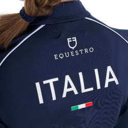 Capa base infantil unisex Equestro x FISE Americana marina Azul marino