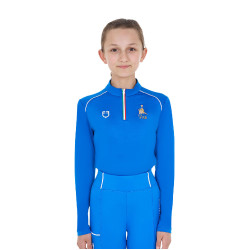Capa base infantil unisex Equestro x FISE Azul de Savoie