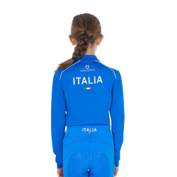 Capa base infantil unisex Equestro x FISE Azul de Savoie