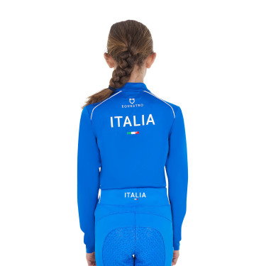 Capa base infantil unisex Equestro x FISE Azul de Savoie
