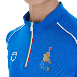 Capa base infantil unisex Equestro x FISE Azul de Savoie