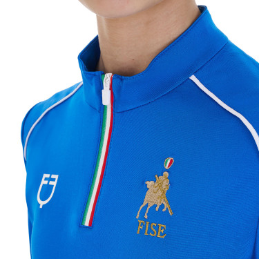 Capa base infantil unisex Equestro x FISE Azul de Savoie