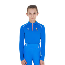 Capa base infantil unisex Equestro x FISE Azul de Savoie