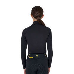Camiseta interior unisex infantil Equestro en tejido técnico Negro / negro