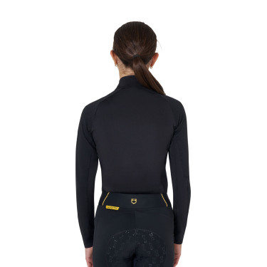 Camiseta interior unisex infantil Equestro en tejido técnico Negro / negro