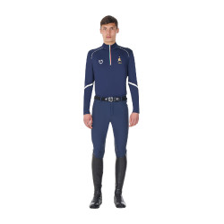 Camiseta interior de entrenamiento para hombre Equestro x FISE Americana marina Azul marino