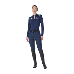 Capa base de entrenamiento para mujer Equestro x FISE Americana marina Azul marino Capa base de entrenamiento para mujer Equestro x FISE Americana marina Azul marino
