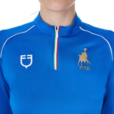Capa base de entrenamiento para mujer Equestro x FISE Azul de Savoie