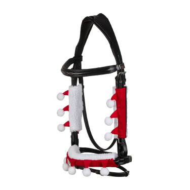 Set navideño Supreme cubre-muserola + protecciones de montantes Roja Rojo
