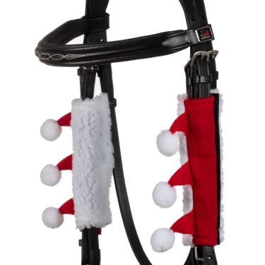 Set navideño Supreme cubre-muserola + protecciones de montantes Roja Rojo