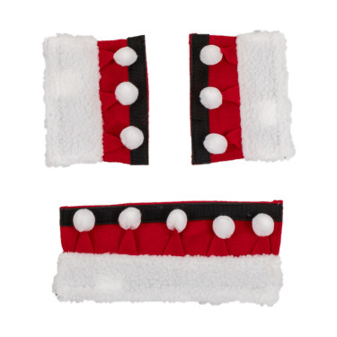 Set navideño Supreme cubre-muserola + protecciones de montantes Roja Rojo