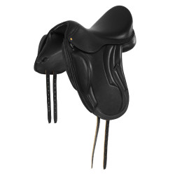 Silla de doma monoflap Equestro de cuero Negro Silla de doma monoflap Equestro de cuero Negro