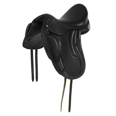 Silla de doma monoflap Equestro de cuero Negro Silla de doma monoflap Equestro de cuero Negro