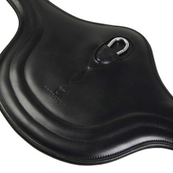 Cinch de salto Equestro de cuero con protector de hebillas Negro Cinch de salto Equestro de cuero con protector de hebillas Negro