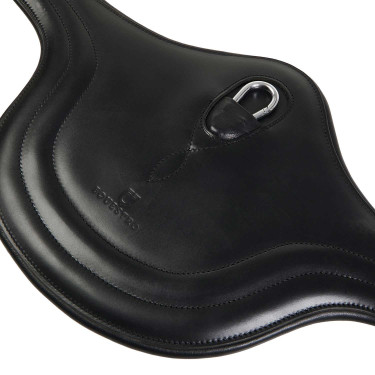 Cinch de salto Equestro de cuero con protector de hebillas Negro Cinch de salto Equestro de cuero con protector de hebillas Negro