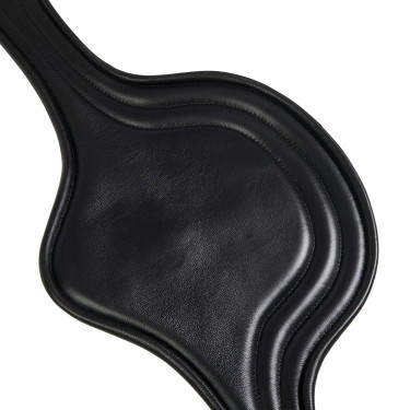 Cinch de salto Equestro de cuero con protector de hebillas Negro Cinch de salto Equestro de cuero con protector de hebillas Negro